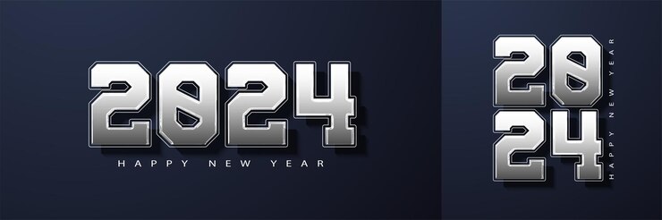 2024 feliz año nuevo vector