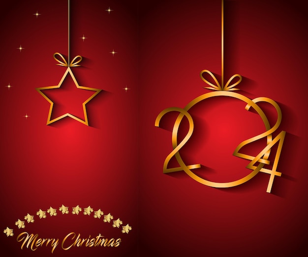 2024 Fondo de feliz Navidad para tus invitaciones de temporada, carteles del festival, tarjetas de felicitación
