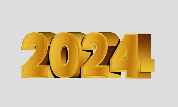 Vector 2024 texto vectorial