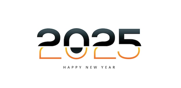 2025 Diseño de tipografía moderna Gráficos vibrantes y audaces para tarjetas, carteles y calendarios