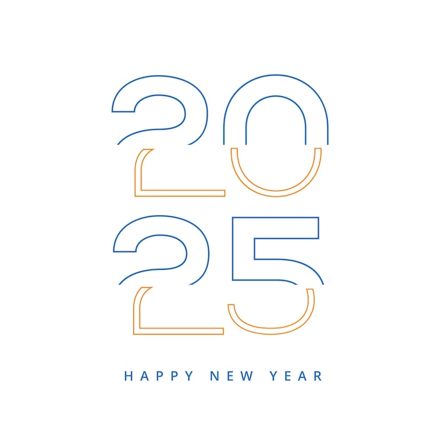 2025 Diseño de tipografía moderna Gráficos vibrantes y audaces para tarjetas, carteles y calendarios