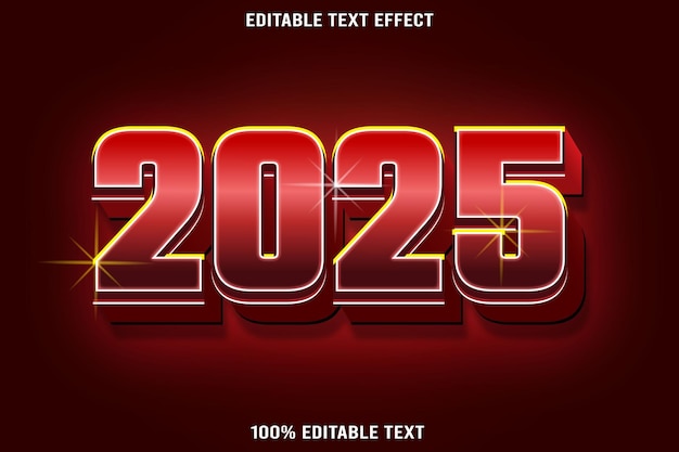 2025 efecto de texto editable 3D en relieve estilo moderno
