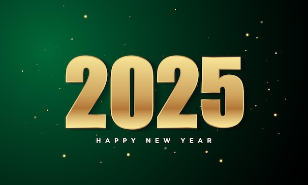 2025 Feliz año nuevo Diseño de fondo Ilustración vectorial