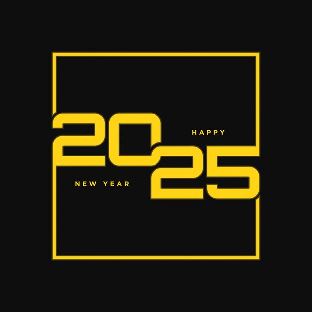2025 Feliz año nuevo Diseño de fondo