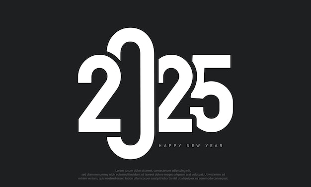 2025 Feliz año nuevo Diseño de fondo