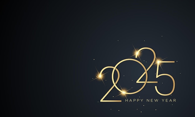 2025 Feliz año nuevo Diseño de fondo
