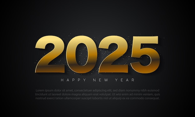 2025 Feliz año nuevo Diseño de fondo