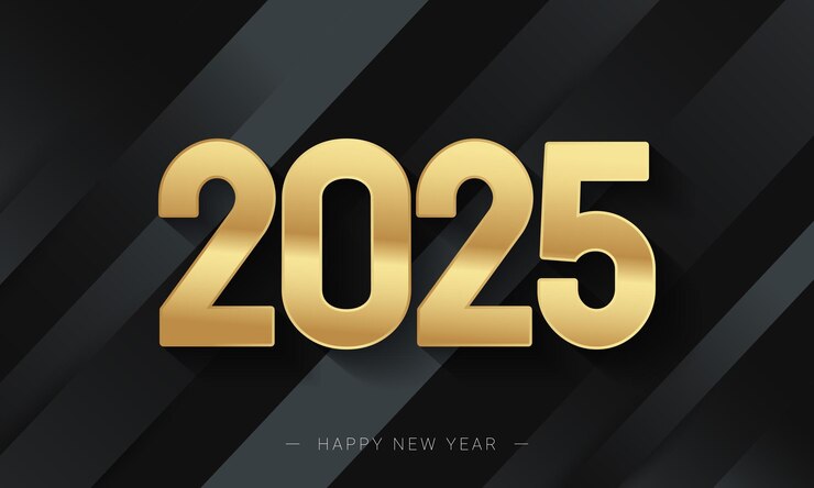 Vector 2025 feliz año nuevo diseño de fondo