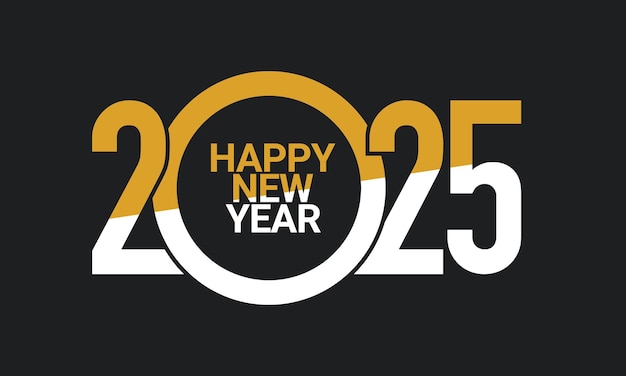 2025 Feliz año nuevo Diseño de fondo