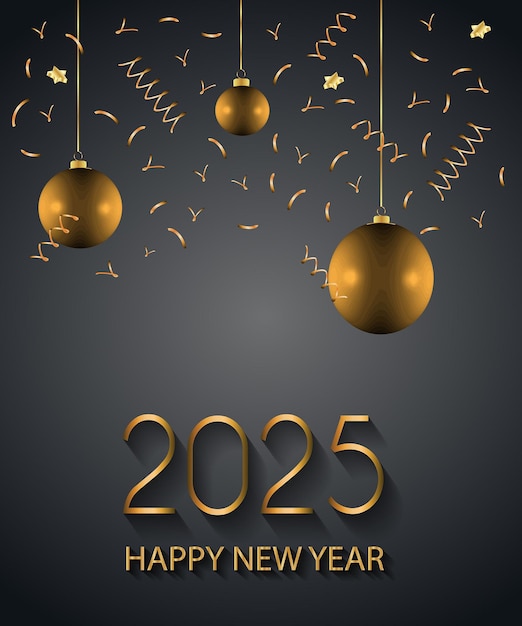 2025 Feliz año nuevo fondo para sus invitaciones de temporada carteles festivos tarjetas de felicitaciones