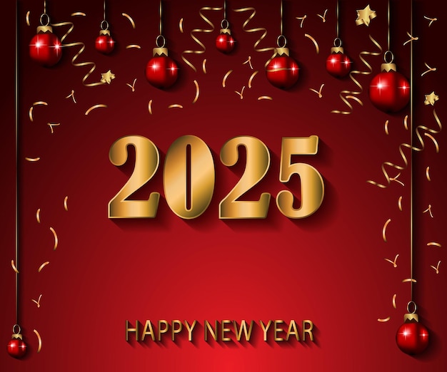 2025 Feliz año nuevo fondo para sus invitaciones de temporada carteles festivos tarjetas de felicitaciones