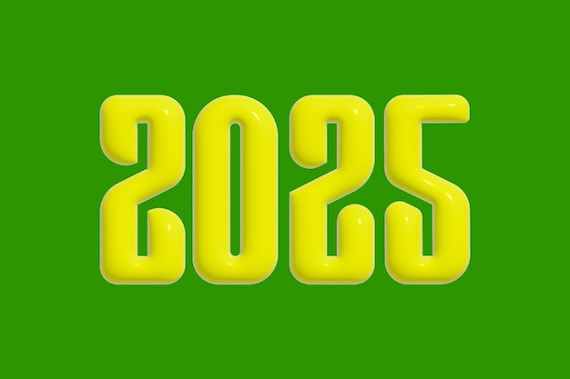 2025 Logotipo 3D y año nuevo