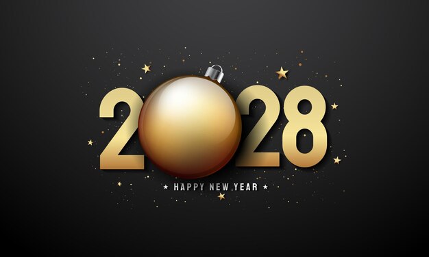 2028 Feliz año nuevo Diseño de fondo