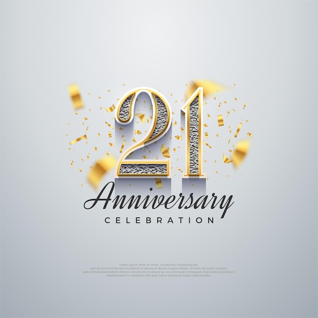 21 aniversario número brillante lujo premium vector fondos