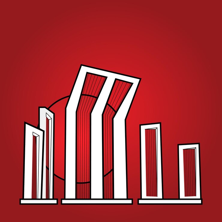 Vector 21 de febrero día internacional de la lengua madre diseño con sombra blanca y fondo rojo