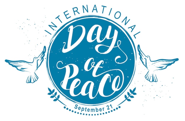21 de septiembre día internacional de la paz. ilustración en formato vectorial