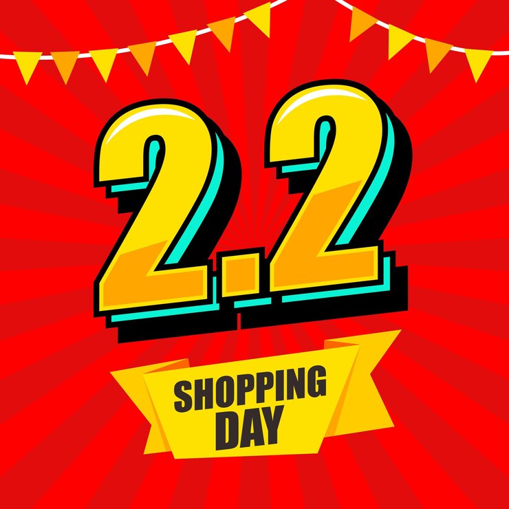 Vector 22 día de compras expresión estilo cómic pop art