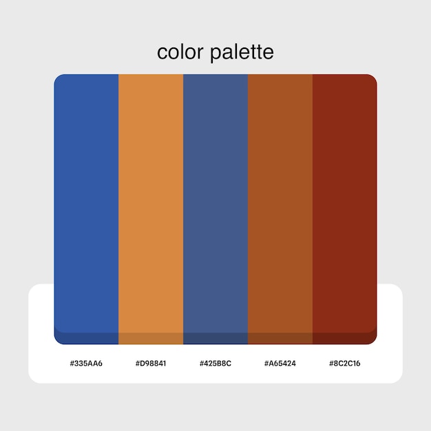 221650 Paletas de colores con códigos de colores de colores azul naranja rojo atrevido brillante