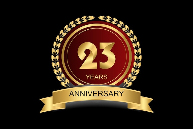 23 años aniversario vector icono logo Elemento de diseño con estilo gráfico moderno
