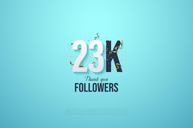 23k seguidores con números blancos