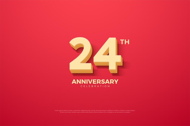 24 aniversario con números animados