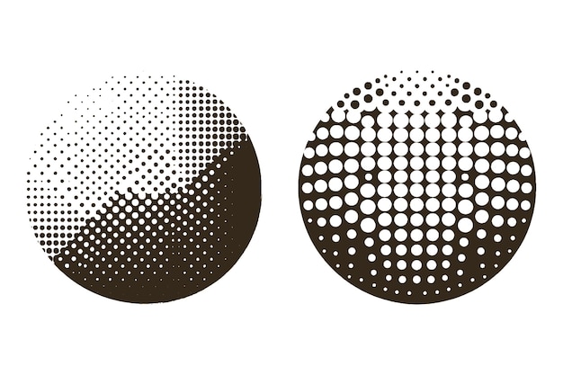 24 círculo marrón retró medio tono tono punto de piel forma grunge patrón de textura diseño de fondo moderno