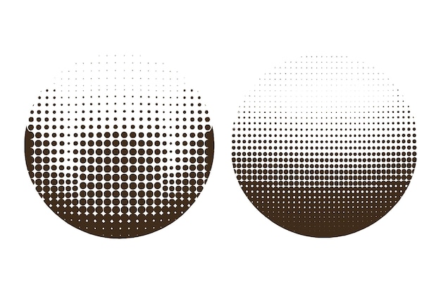 24 círculo marrón retró medio tono tono punto de piel forma grunge patrón de textura diseño de fondo moderno