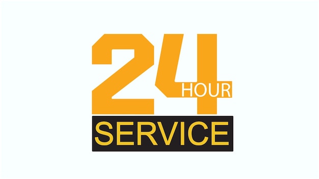 24 horas de servicio todos los días plantilla de vector EPS profesional totalmente editable de alta resolución