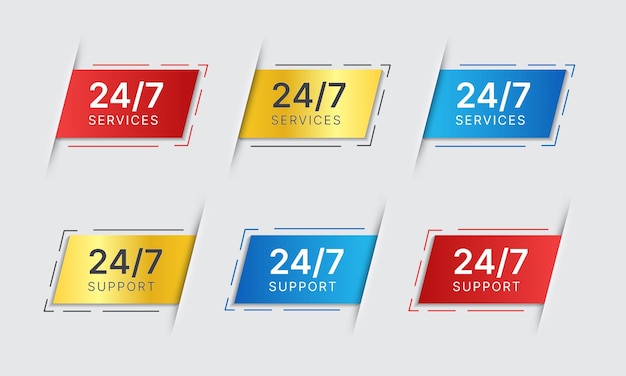 24 horas todos los días 24 7 servicio y soporte icon service time support