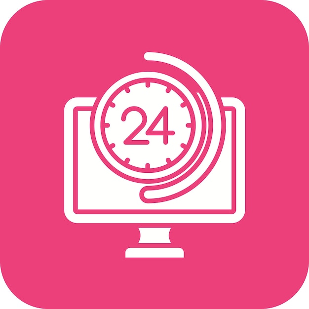 24 Imagen vectorial de icono de monitoreo Puede utilizarse para el marketing digital