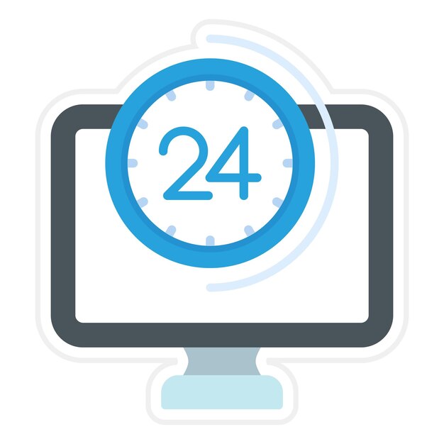 24 Imagen vectorial de icono de monitoreo Puede utilizarse para el marketing digital