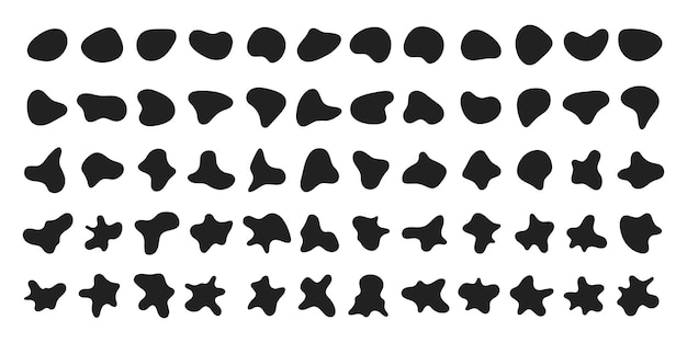 24 Moderno líquido con forma de mancha irregular elementos abstractos diseño gráfico de estilo plano vector de fluidos