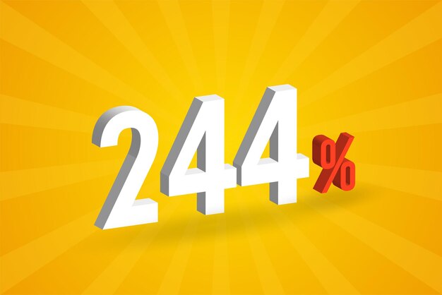 244 descuento texto 3D para ventas y promoción