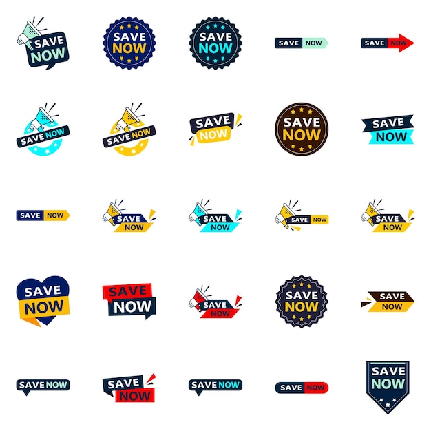 25 banners tipográficos innovadores para promover el ahorro