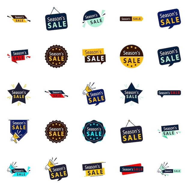 25 banners de venta de temporada profesional para sitios web corporativos y comerciales