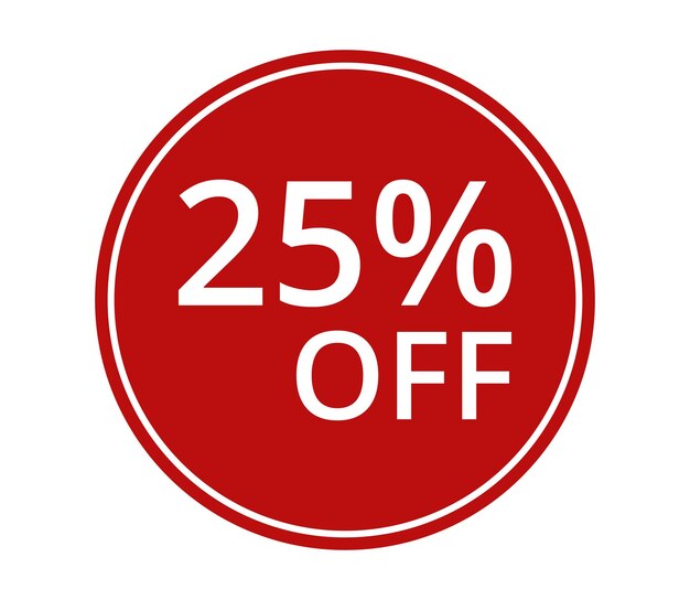 25 por ciento del precio de descuento Oferta especial descuento Ilustración vectorial