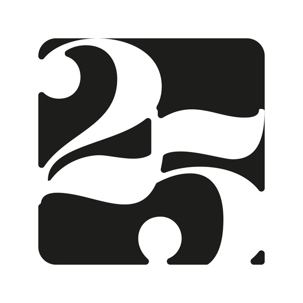 25 concepto de logotipo vectorial de año nuevo