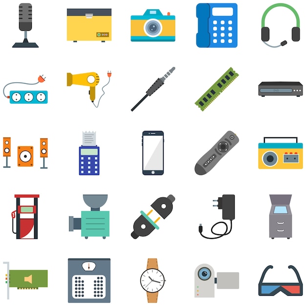 25 iconos de dispositivos electrónicos