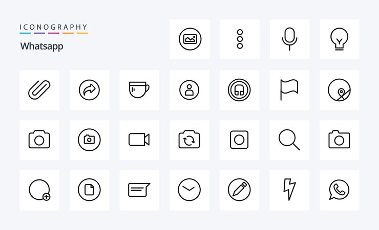 25 paquete de iconos de la línea Whatsapp