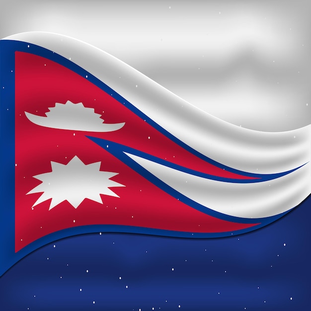 Vector 25 de septiembre diseño de la bandera del día de la independencia de nepal