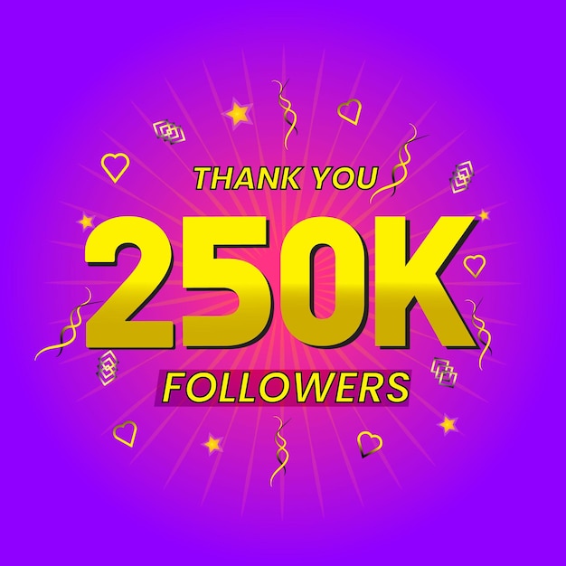 250k seguidores gracias plantilla en línea