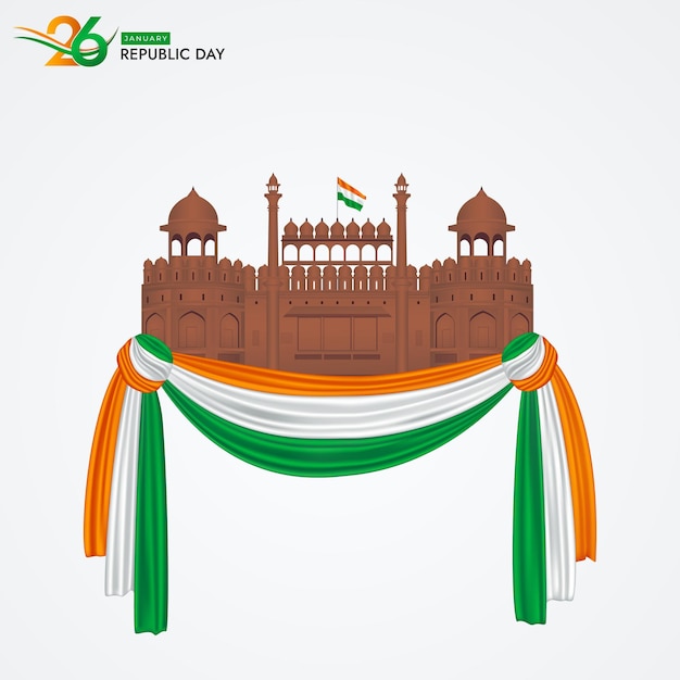 26 de enero Día de la República de India Celebración 74 Publicación en redes sociales