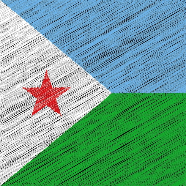 27 de junio Diseño de la bandera del Día de la Independencia de Djibouti