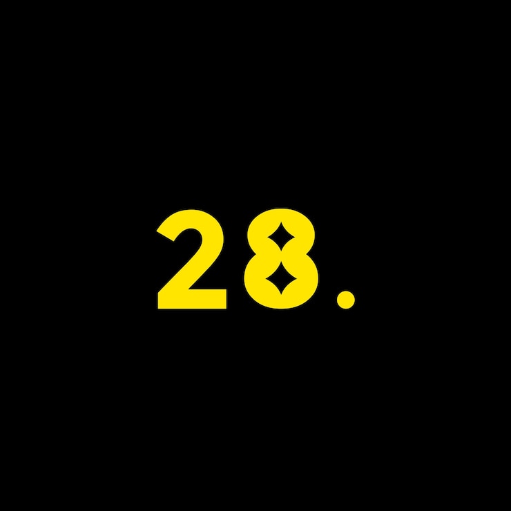 Vector 28 aniversario diseño de logotipo vectorial gráfico