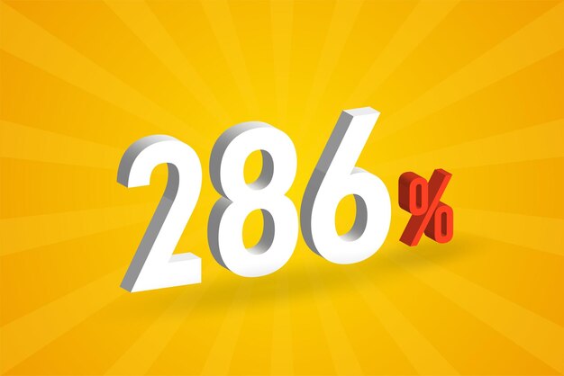 286 descuento texto 3D para ventas y promoción