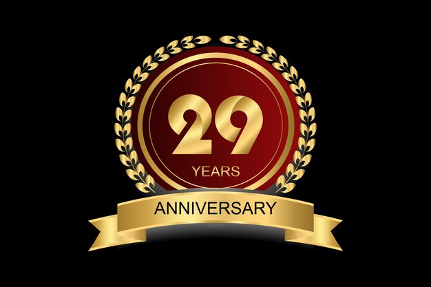 29 años aniversario vector icono logo Elemento de diseño con estilo gráfico moderno