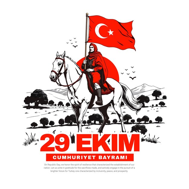 29 Ekim Cumhuriyet bayrami kutlu olsun significa el Día Nacional de la República de Turquía en las redes sociales