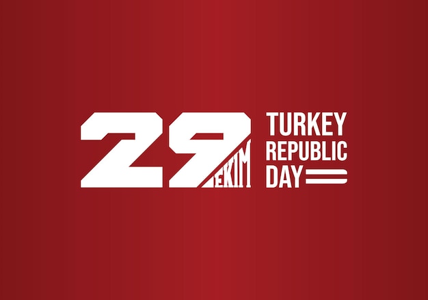 29 de octubre día de la república de turquía. 29 ekim, bandera de turquía y diseño de felices fiestas.