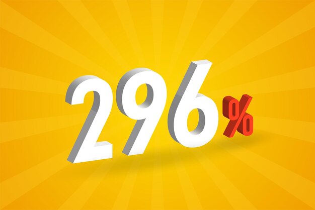 296 descuento texto 3D para ventas y promoción