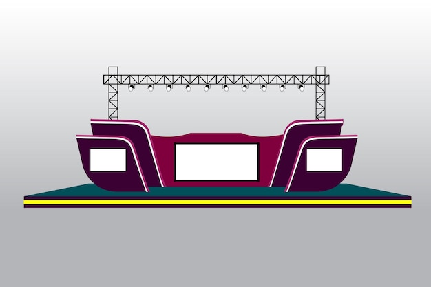 2d Stage Design Vector Illustration para todo tipo de eventos, mucho más
